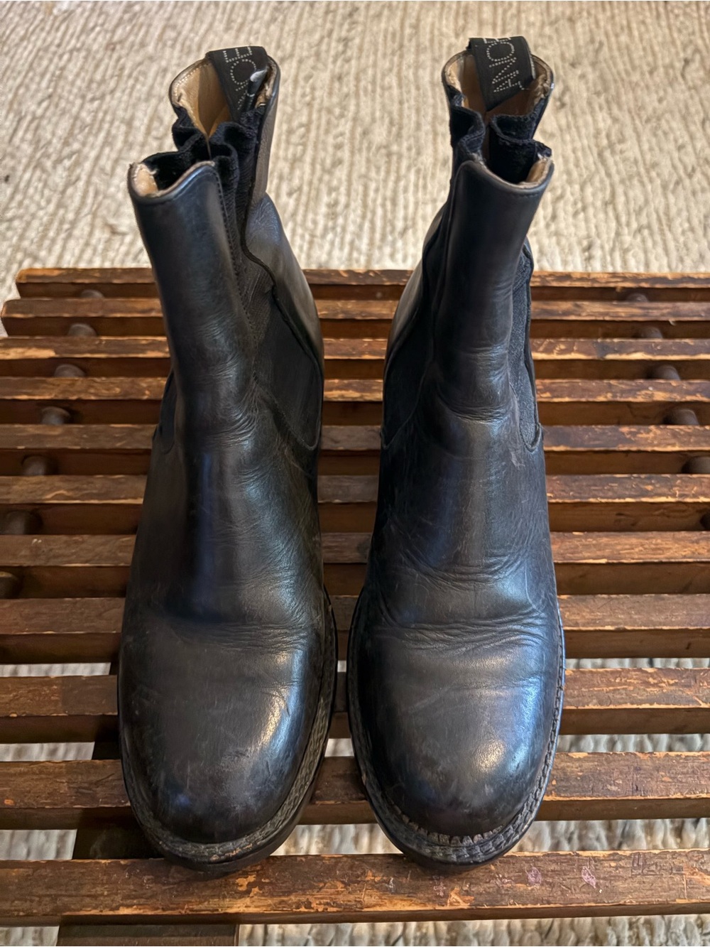 Free Lance Vintage Women’s Black Leather Chelsea Boots Size 39